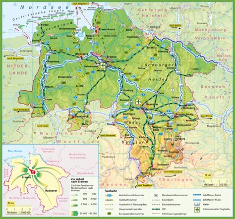map of lower saxony germany with cities